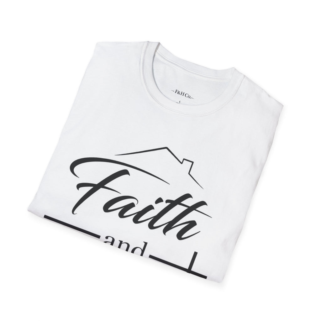 Faith & Home Co. Christian T-Shirt – Faith-Based Minimalist Logo Tee | Unisex