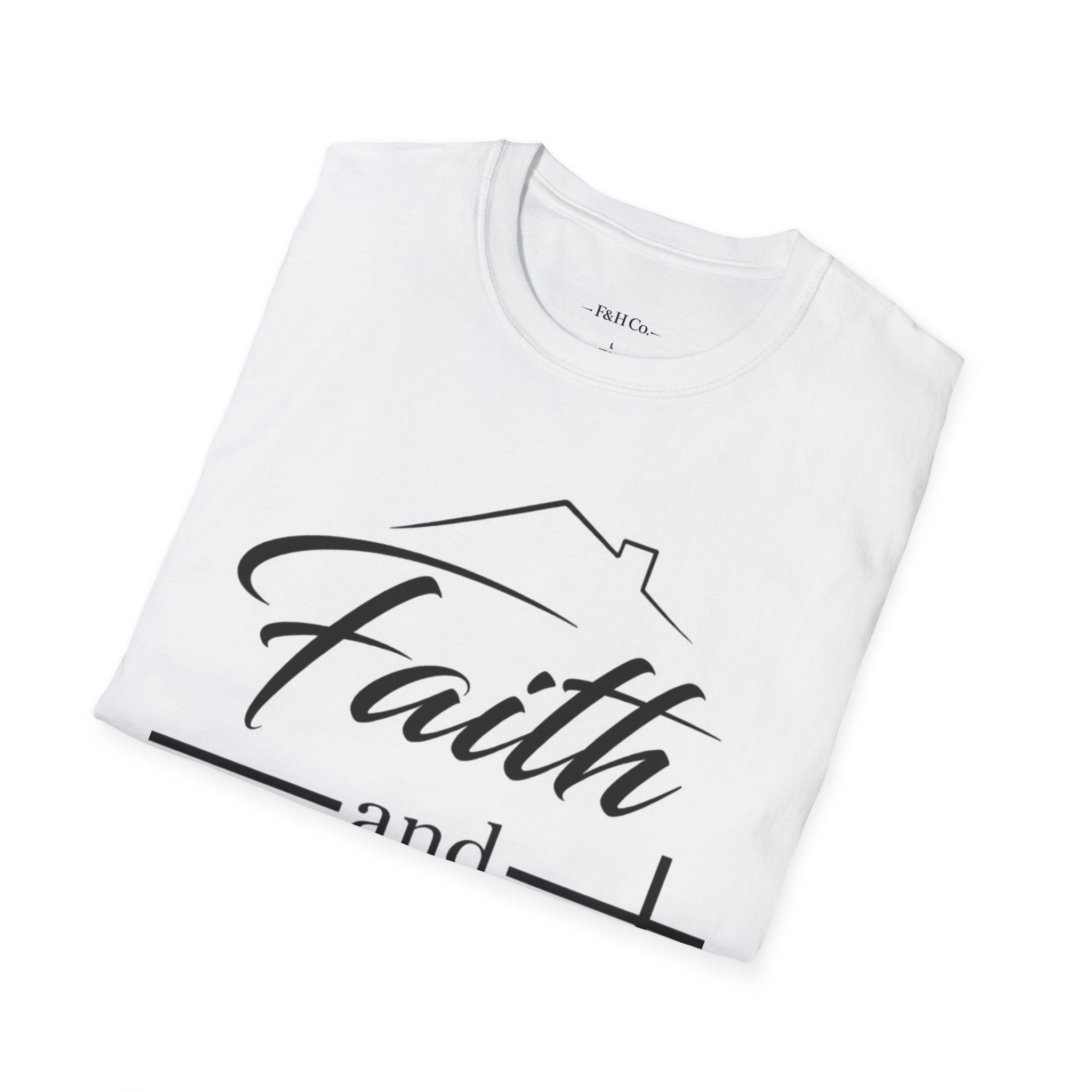 Faith & Home Co. Christian T-Shirt – Faith-Based Minimalist Logo Tee | Unisex