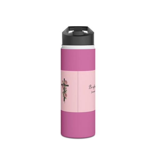Be Refreshed Pink Water Bottle – Jeremiah 31:25 | Christian Inspirational Drinkware | Faith-Based Gift
