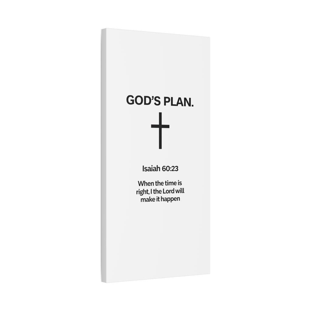 “God’s Plan” Christian Canvas Wall Art – Modern Scripture Decor for Home & Office