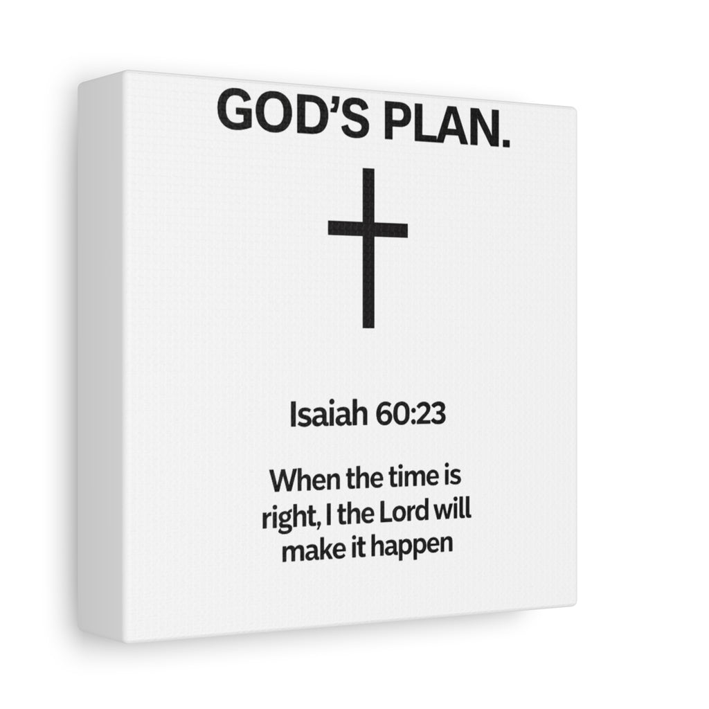 “God’s Plan” Christian Canvas Wall Art – Modern Scripture Decor for Home & Office