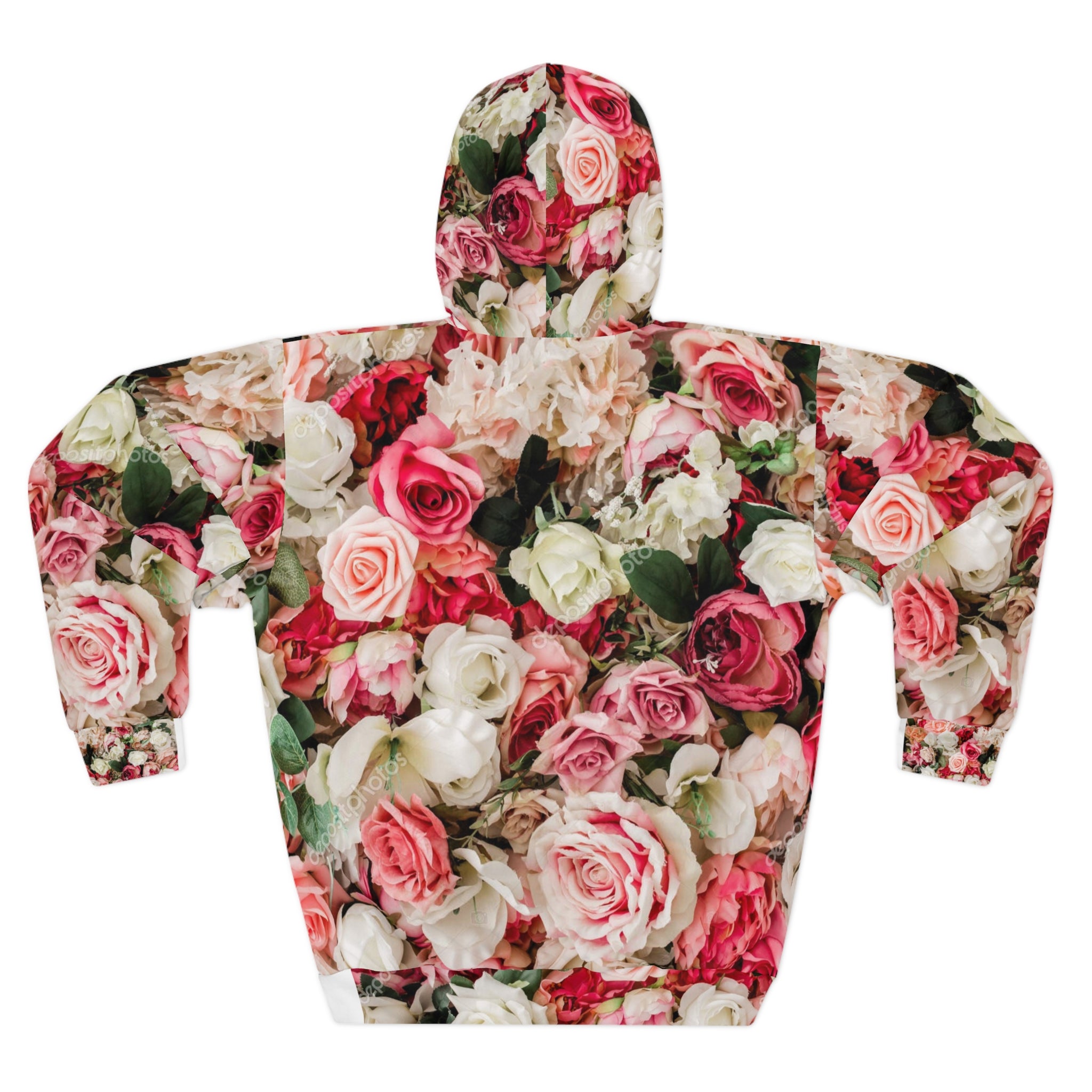 Christian Pink Rose Floral Sweatshirt with Copper Cross – Cozy Faith-Inspired Women’s Loungewear | Faith & Home Co