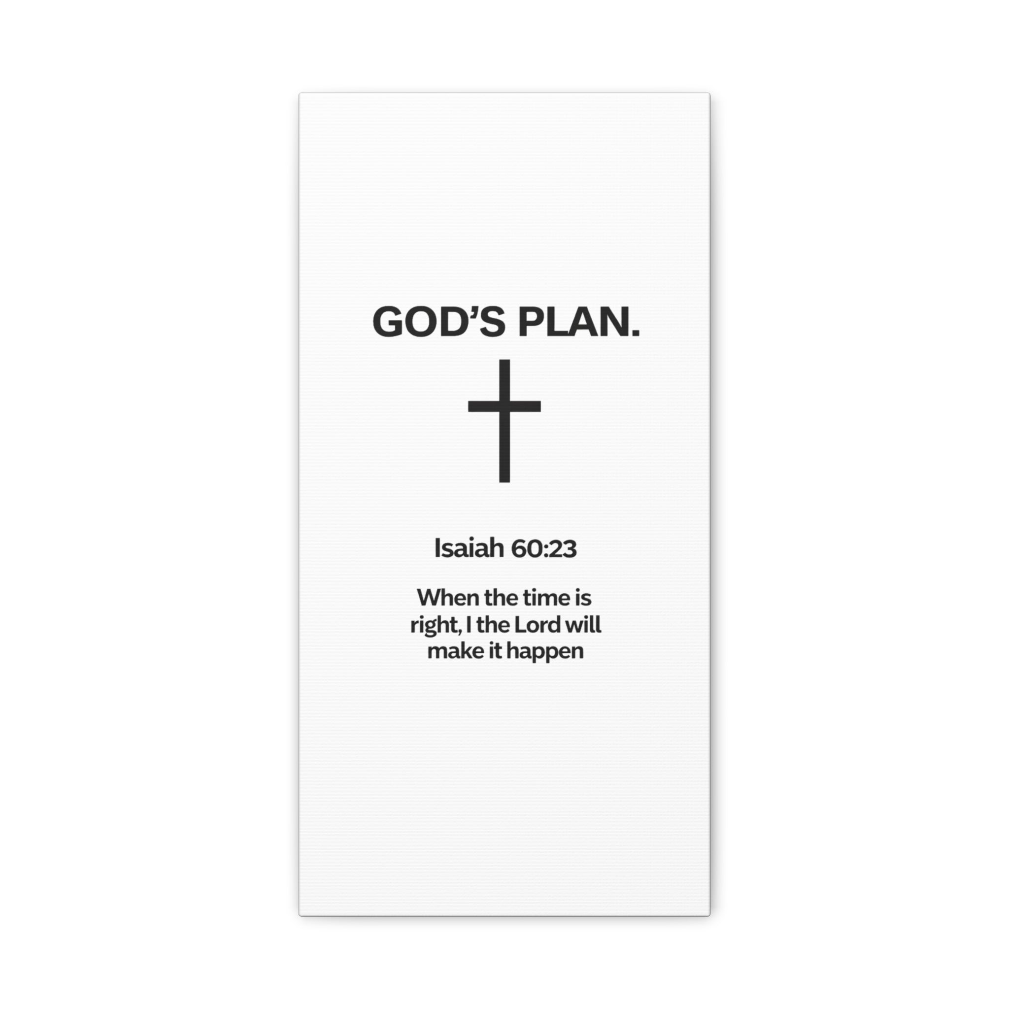 “God’s Plan” Christian Canvas Wall Art – Modern Scripture Decor for Home & Office