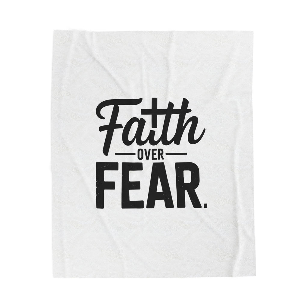Faith Over Fear Christian Plush Blanket – Inspirational Scripture Throw | Faith & Home Co.