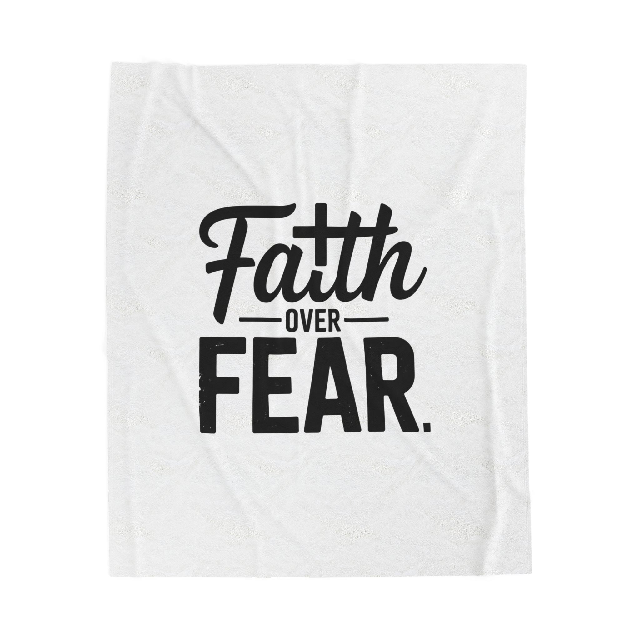Faith Over Fear Christian Plush Blanket – Inspirational Scripture Throw | Faith & Home Co.