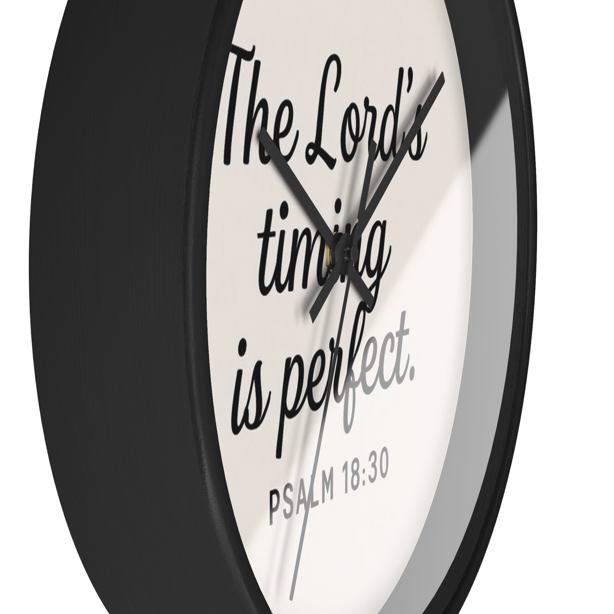 “The Lord’s Timing Is Perfect” Christian Wall Clock – Psalm 18:30 Faith-Inspired Home Décor | Faith & Home Co.