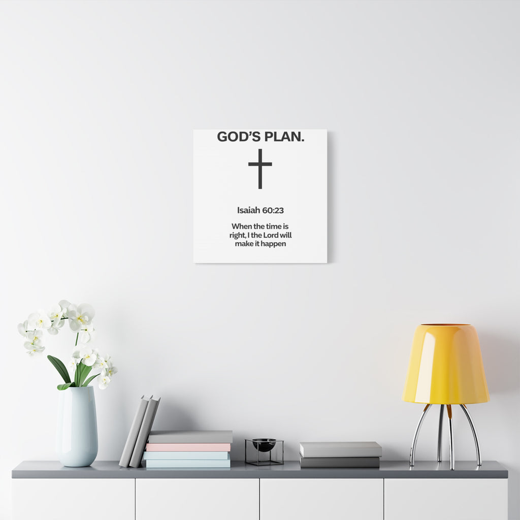 “God’s Plan” Christian Canvas Wall Art – Modern Scripture Decor for Home & Office