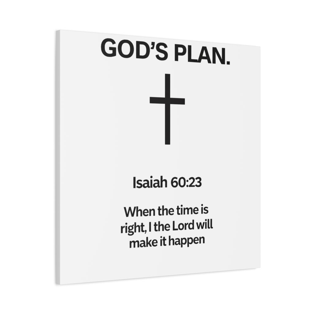 “God’s Plan” Christian Canvas Wall Art – Modern Scripture Decor for Home & Office