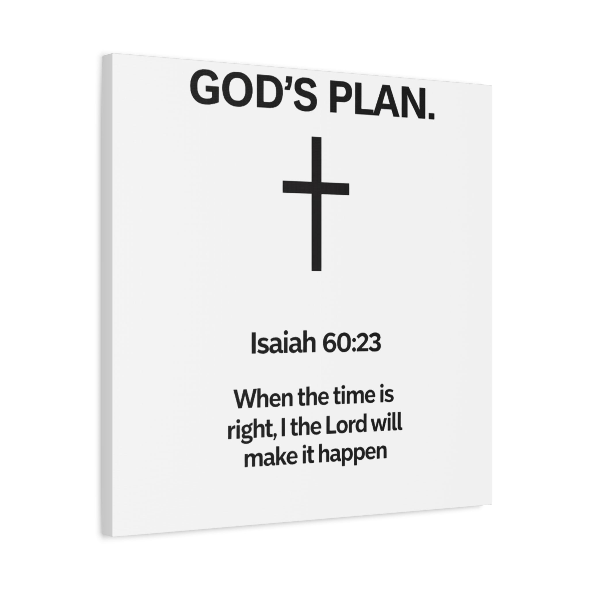 “God’s Plan” Christian Canvas Wall Art – Modern Scripture Decor for Home & Office